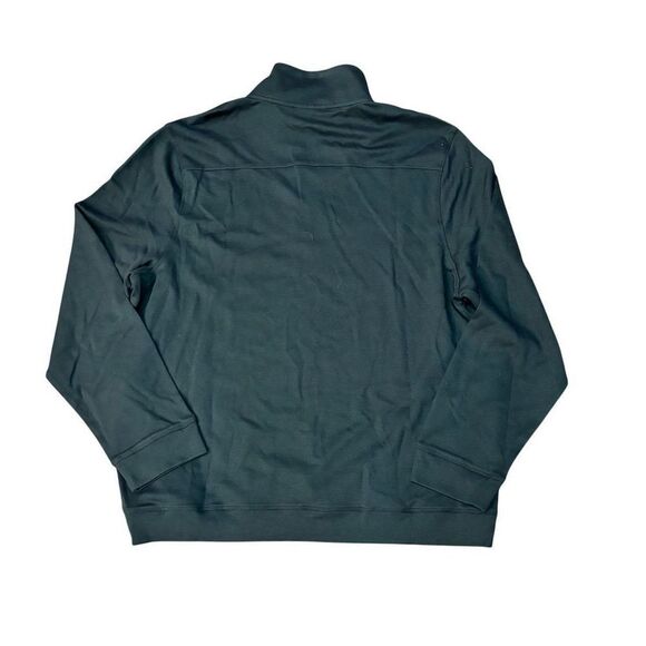 Perry Ellis Men's 2XL Green Quarter Zip Pullover Sweater‎ Long Sleeve - Picture 2 of 5